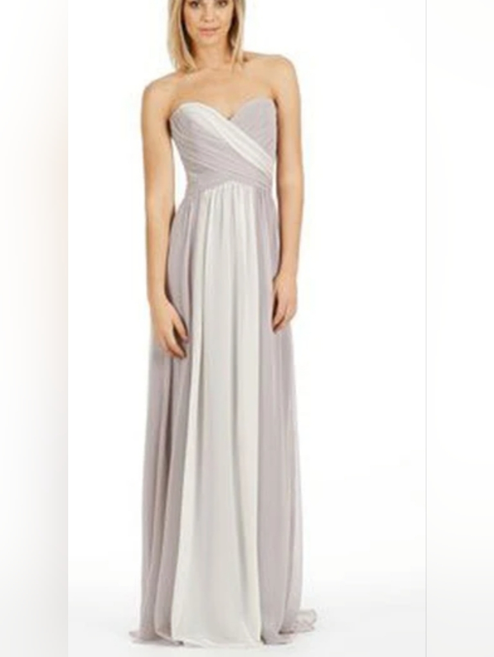 JIM HJELM OCCASIONS Two-Tone Chiffon Gown